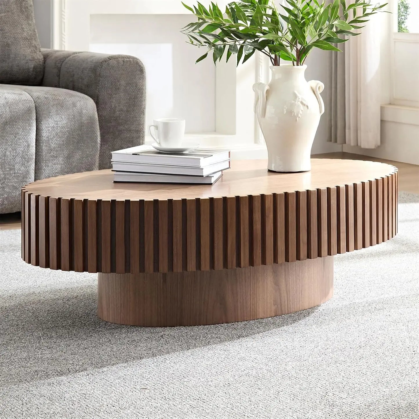 43.7''Oval Drum Coffee Table