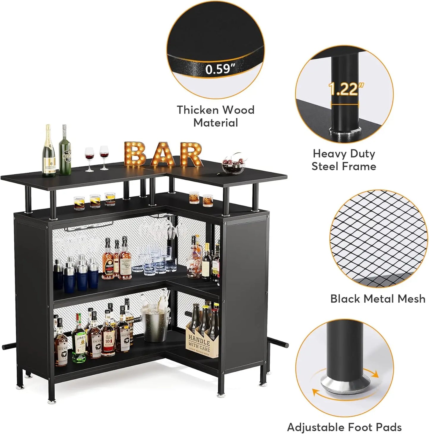 Bar Unit L-shaped Bar Table