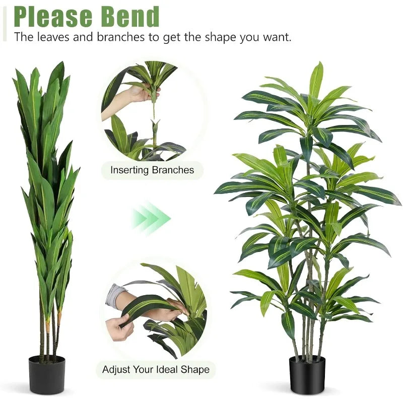 6Ft Dracaena Plant Artificial Tree Fake