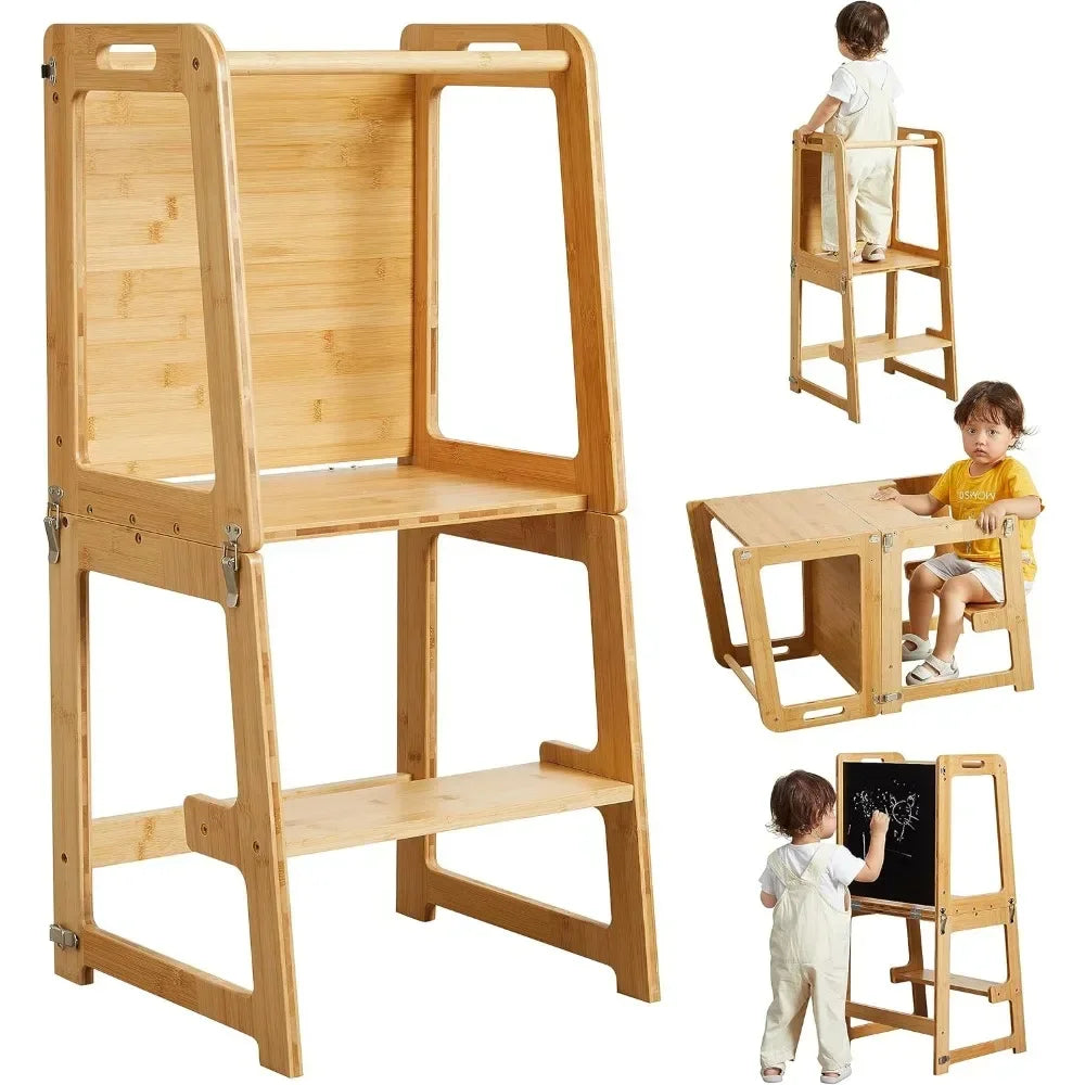 4-in-1 Standing Tower for Toddlers and Kids