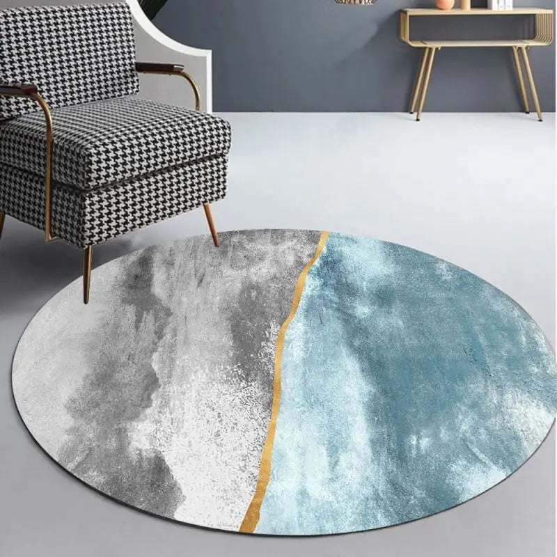 Light  Modern Round Rugs for Bedroom Decor