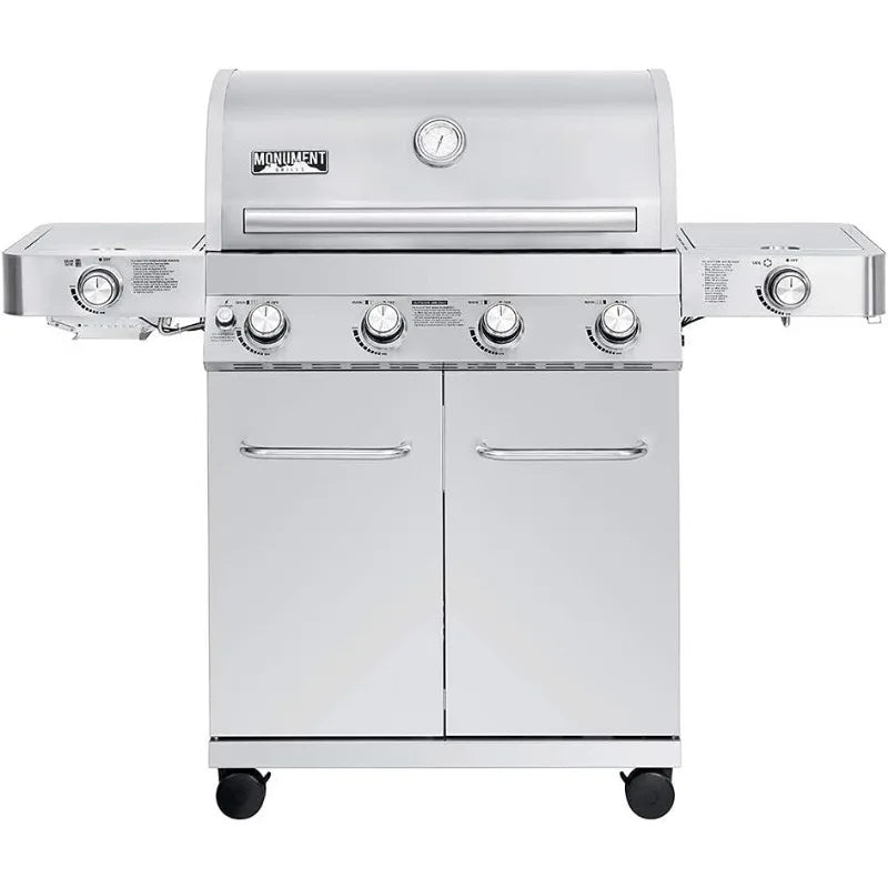 Larger 4 Burner Propane Gas Grills Stainless Steel