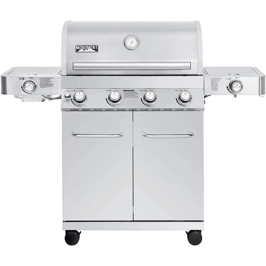 Larger 4 Burner Propane Gas Grills Stainless Steel