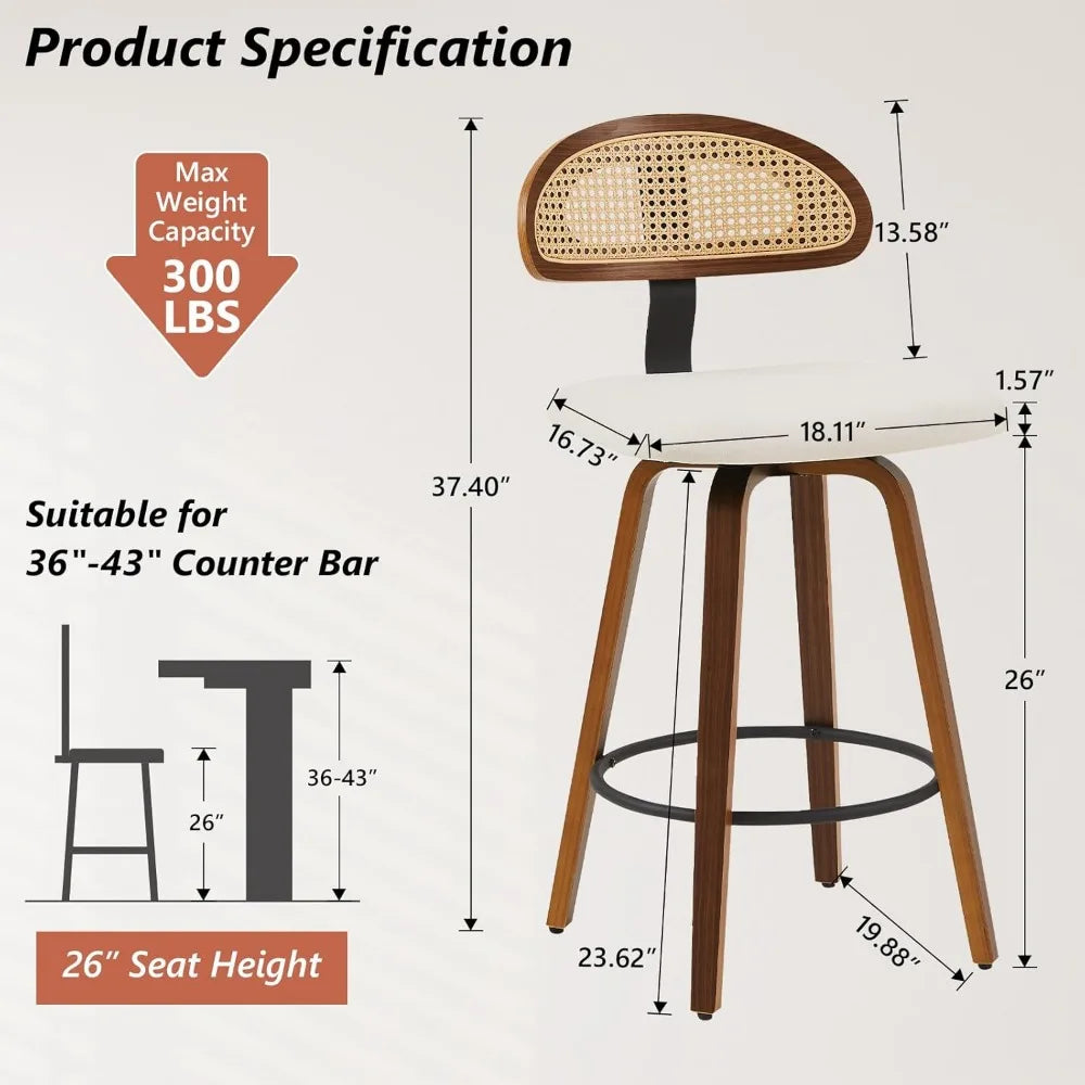 Swivel Counter Height Bar Stools Set of 3