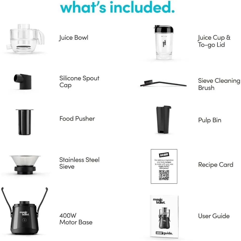 Mini Juicer With Cup Black Fruit Juice Extractor