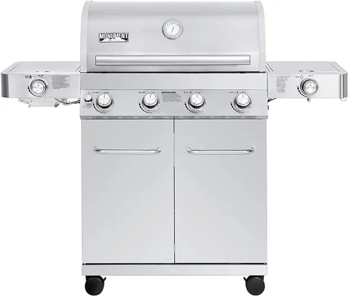 Larger 4 Burner Propane Gas Grills Stainless Steel