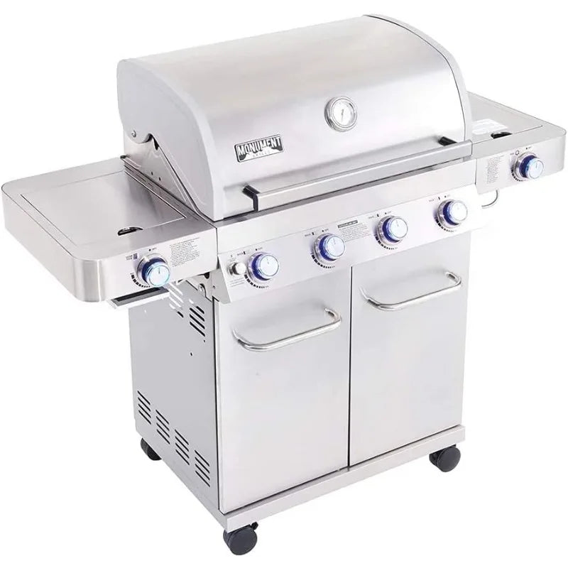 Larger 4 Burner Propane Gas Grills Stainless Steel