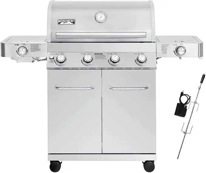 Larger 4 Burner Propane Gas Grills Stainless Steel