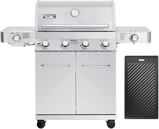Larger 4 Burner Propane Gas Grills Stainless Steel