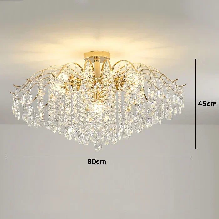 Modern Crystal LED Lights Chandelier For Living Room