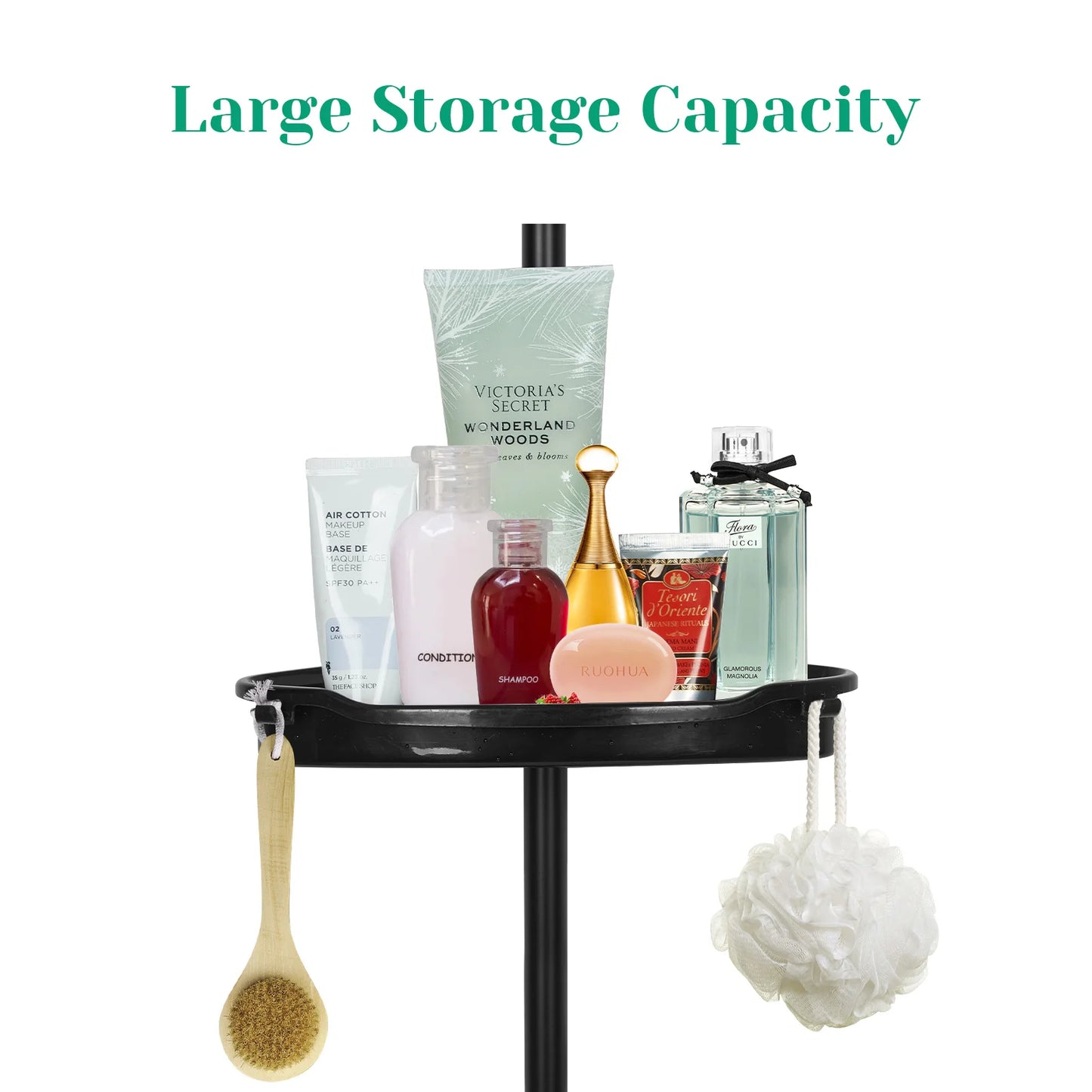 Corner Shower Caddy with Tension Pole 4-Tier