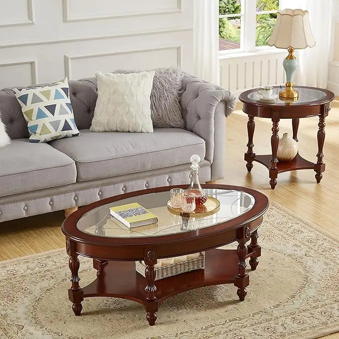 Vintage Wood Coffee Tables Set