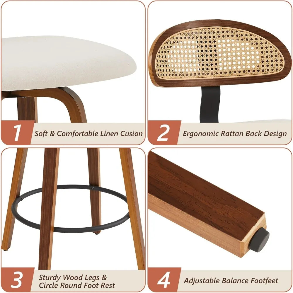 Swivel Counter Height Bar Stools Set of 3