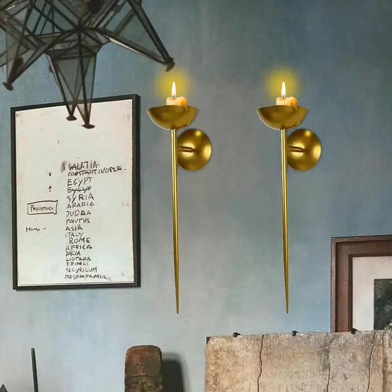 Wall Candle Sconces Metal Candlestick Holders