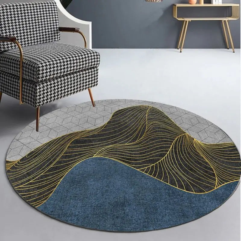 Light  Modern Round Rugs for Bedroom Decor
