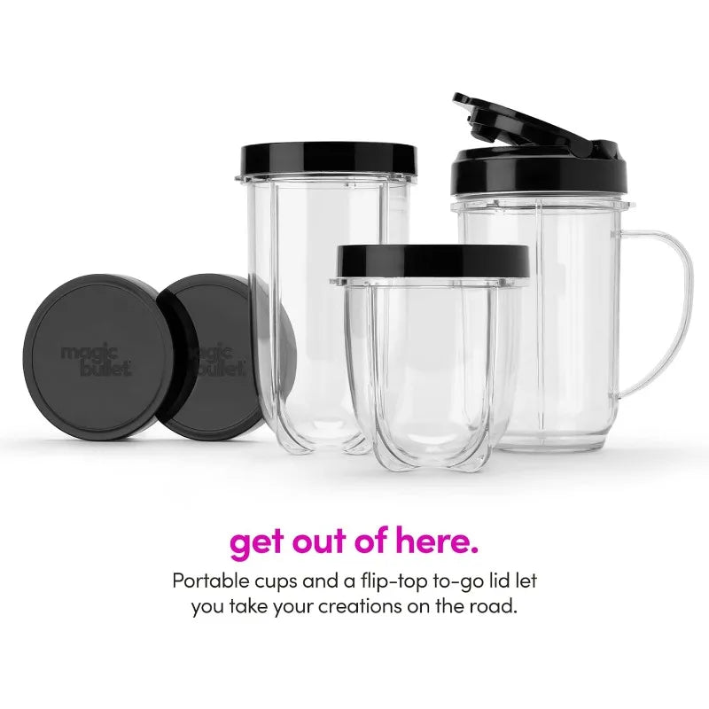 Bullet Blender, Small, Silver, 11 Piece Set