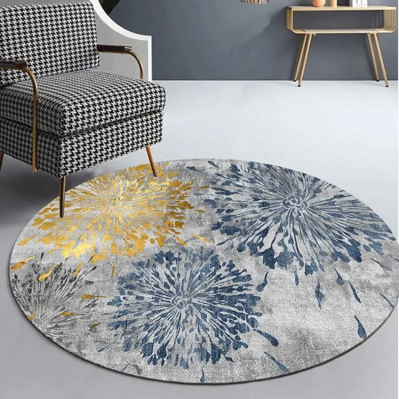 Light  Modern Round Rugs for Bedroom Decor