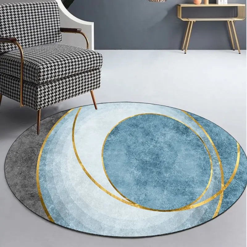 Light  Modern Round Rugs for Bedroom Decor