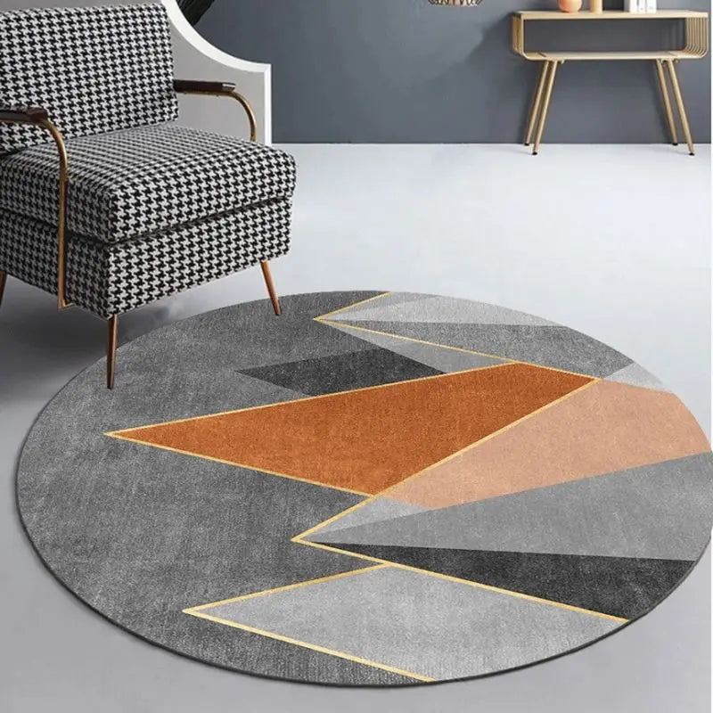 Light  Modern Round Rugs for Bedroom Decor