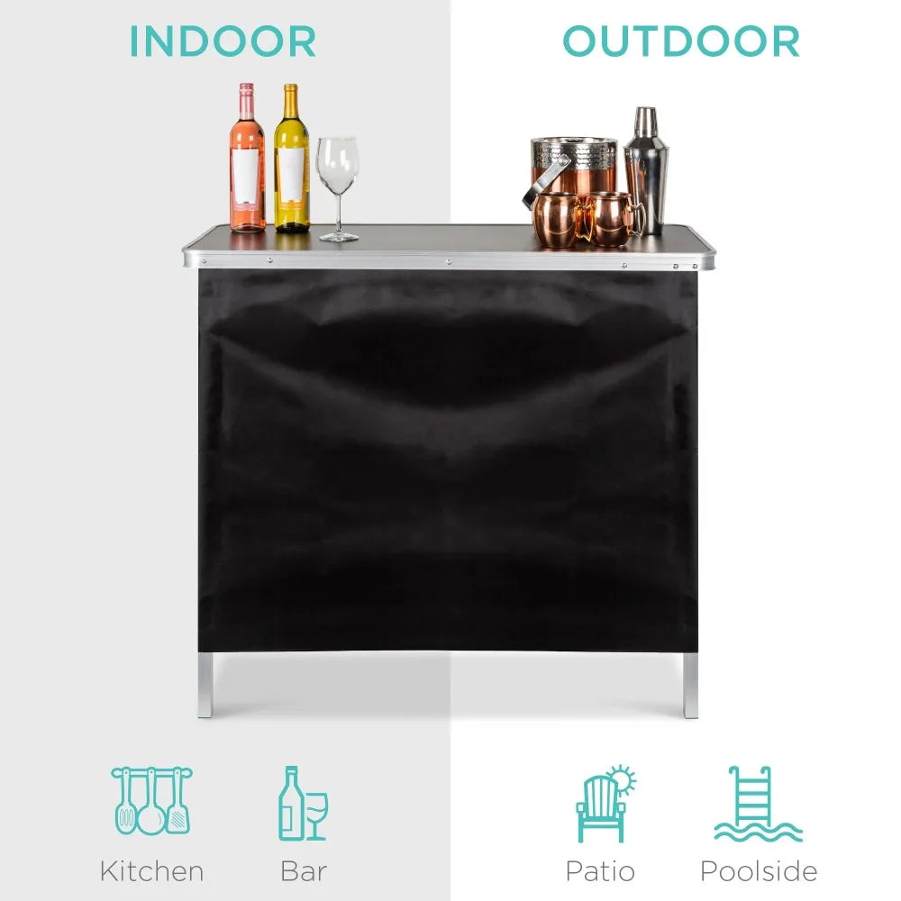 Portable Pop-Up Bar Table for Indoor/Outdoor,