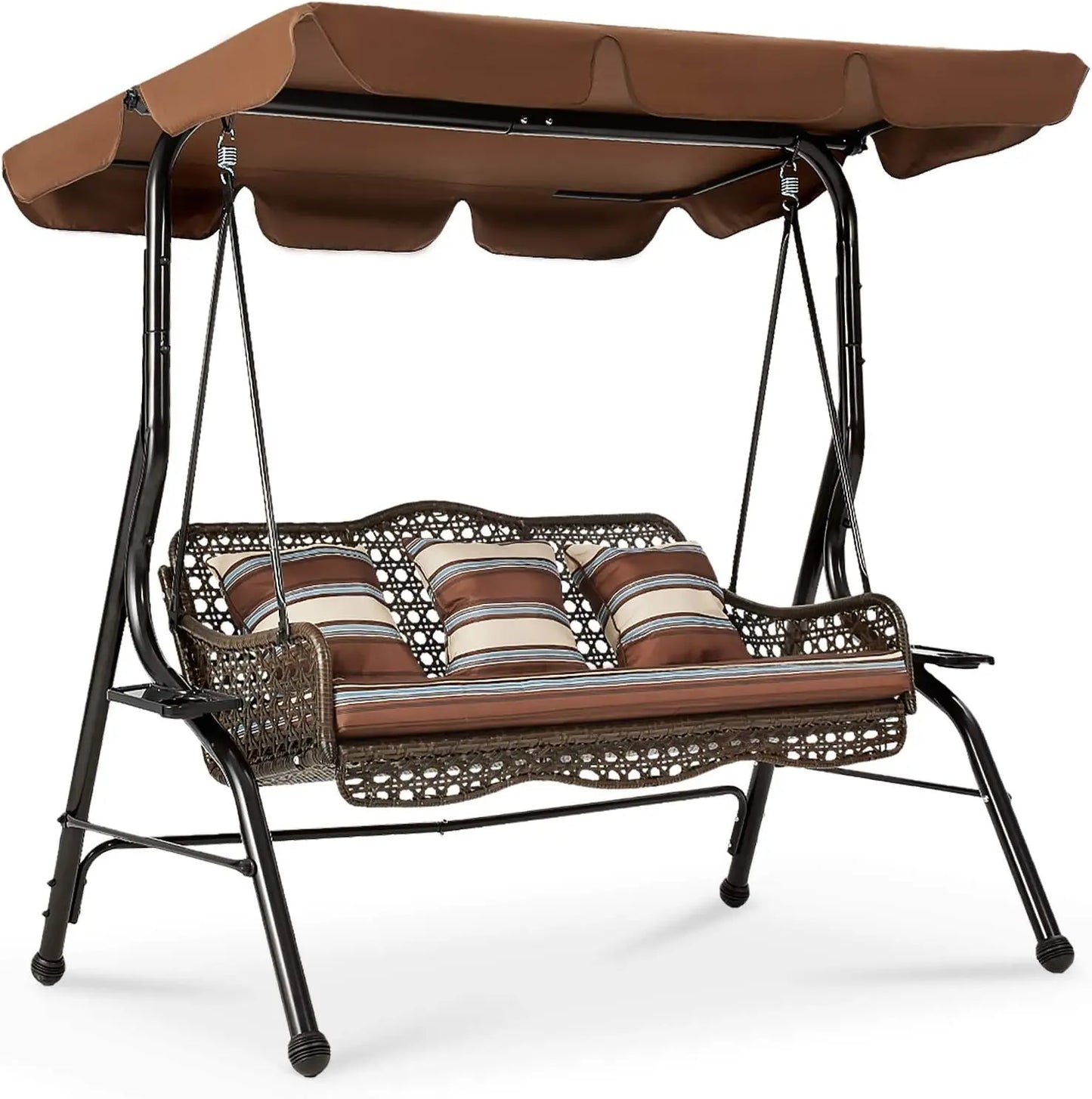 Patio Swing Chair with Adjustable Backrest