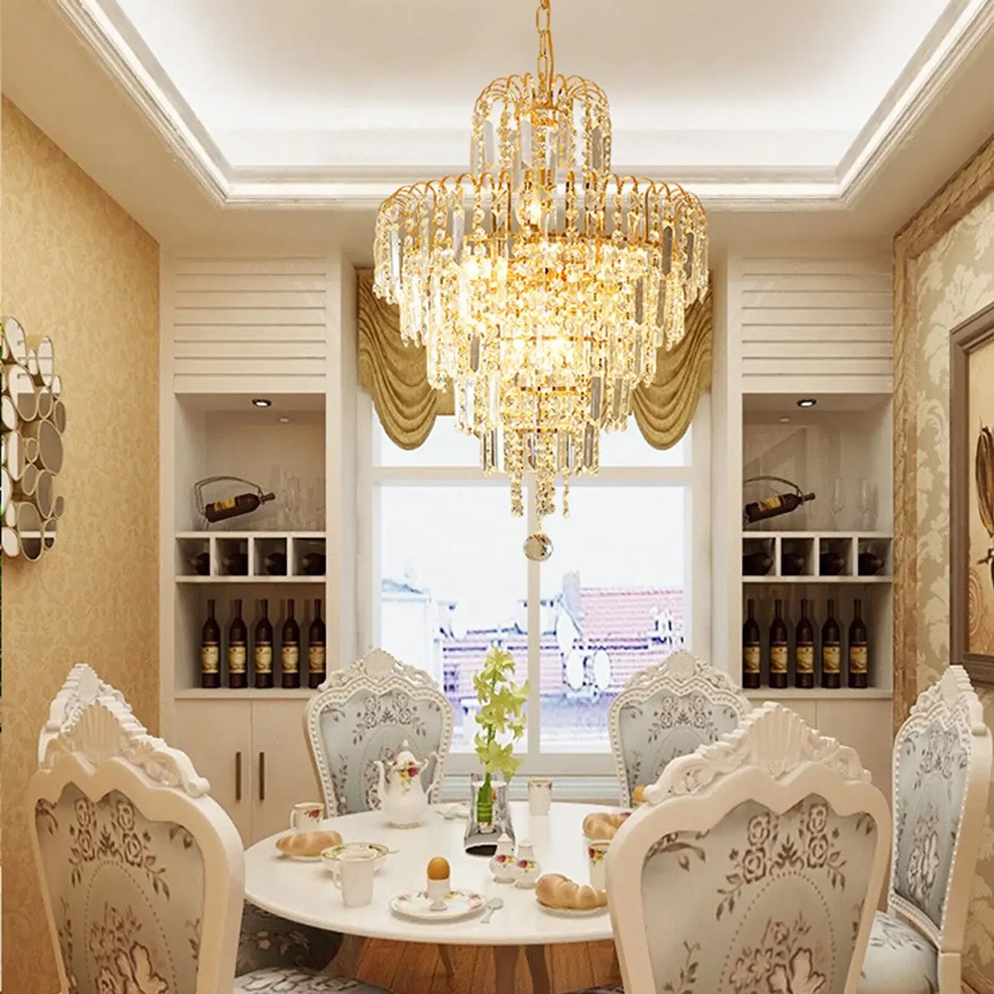Elegant Crystal Pendant Light Home Decor Chandelier