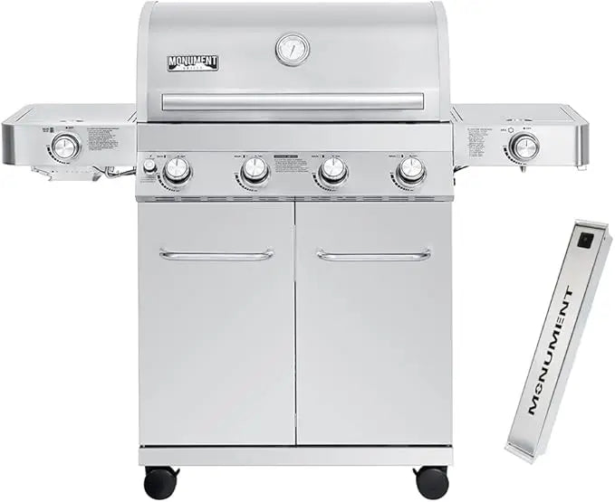 Larger 4 Burner Propane Gas Grills Stainless Steel