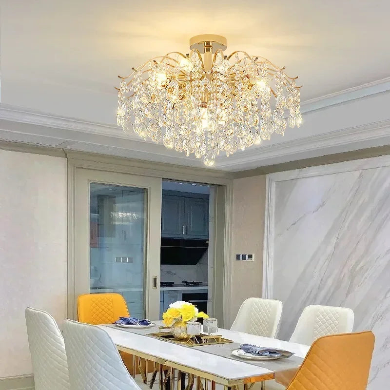 Modern Crystal LED Lights Chandelier For Living Room