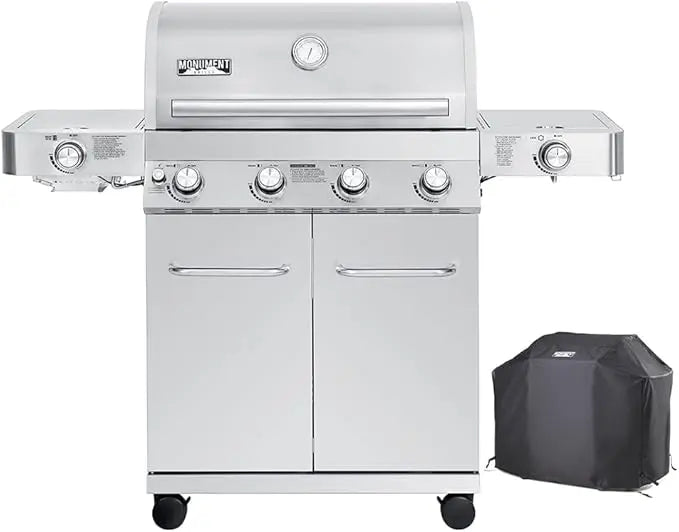 Larger 4 Burner Propane Gas Grills Stainless Steel