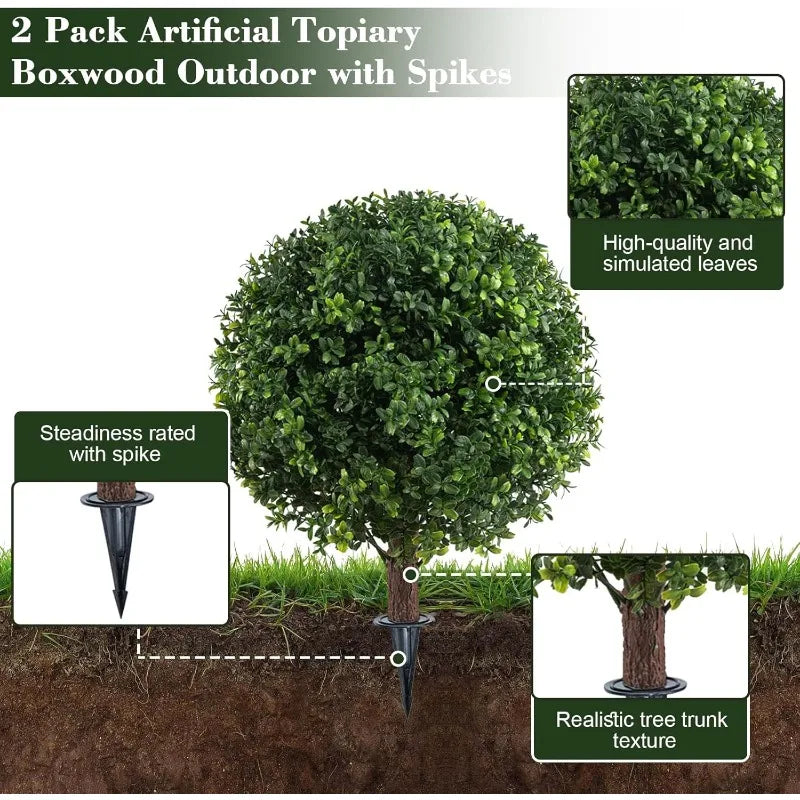 Artificial Boxwood Topiary Outdoor Plants