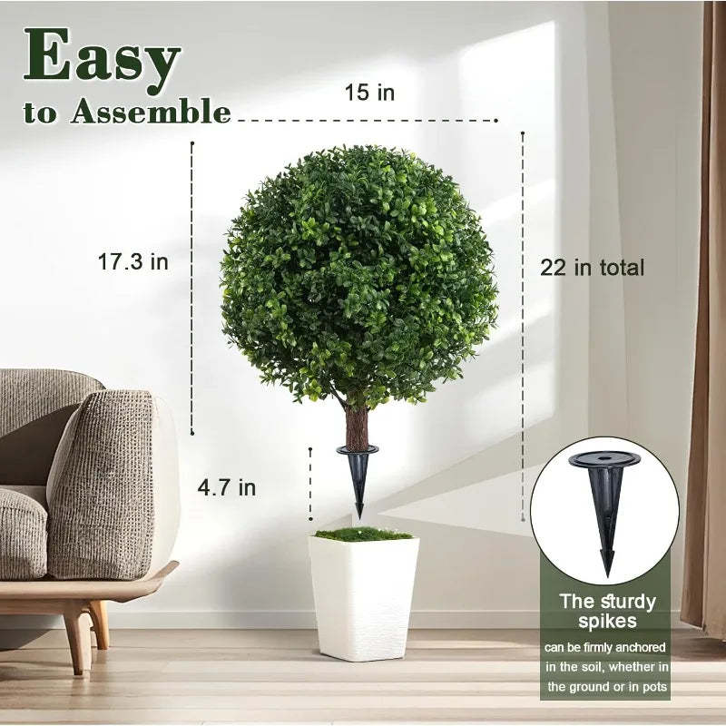 Artificial Boxwood Topiary Outdoor Plants