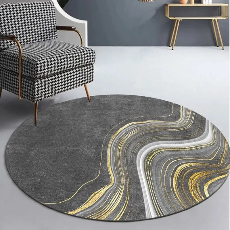 Light  Modern Round Rugs for Bedroom Decor