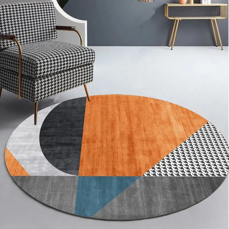 Light  Modern Round Rugs for Bedroom Decor
