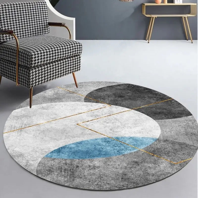 Light  Modern Round Rugs for Bedroom Decor