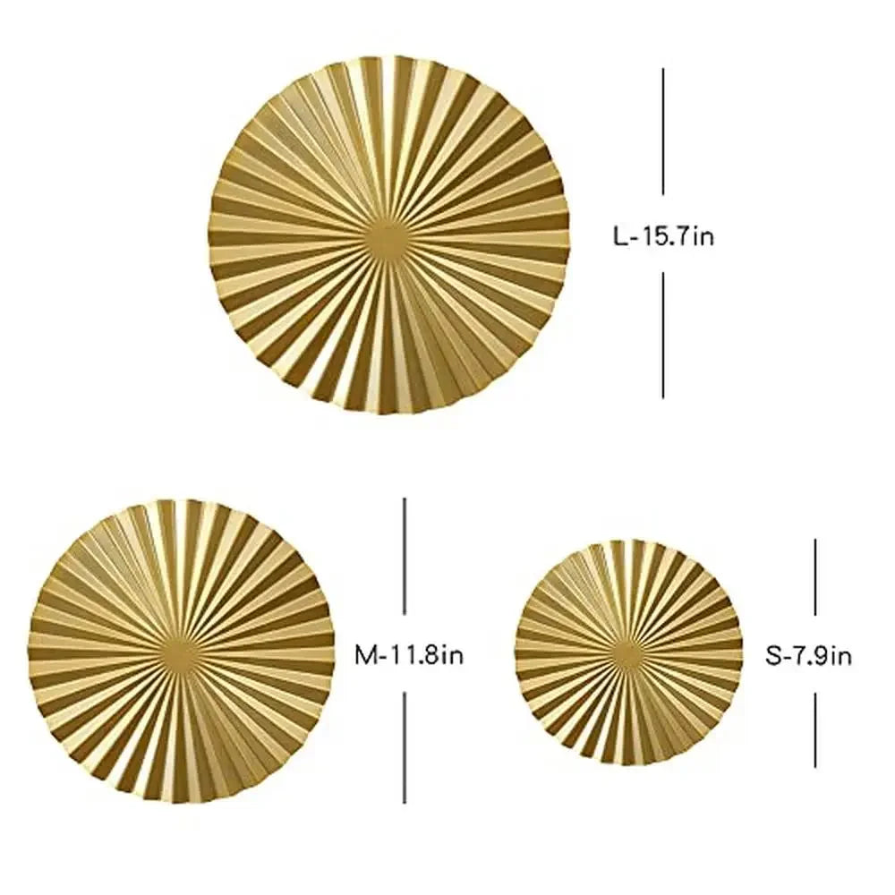 Iron Gold Sunburst Wall Decor Set of 6