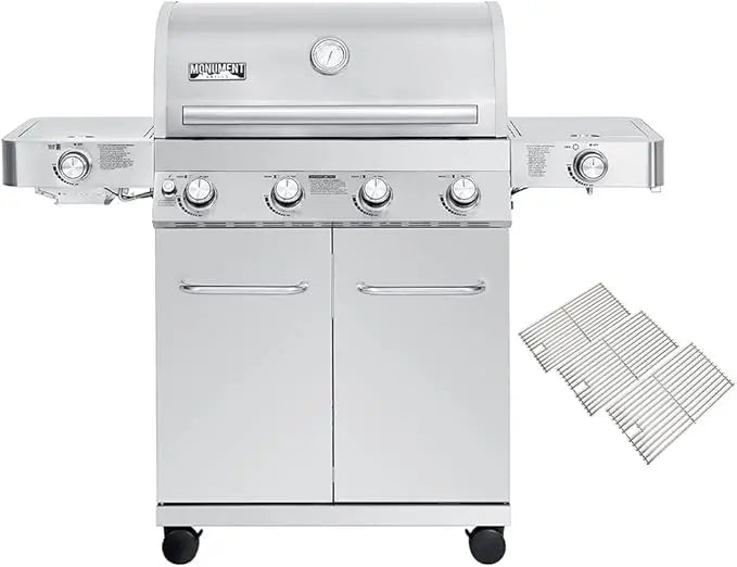 Larger 4 Burner Propane Gas Grills Stainless Steel