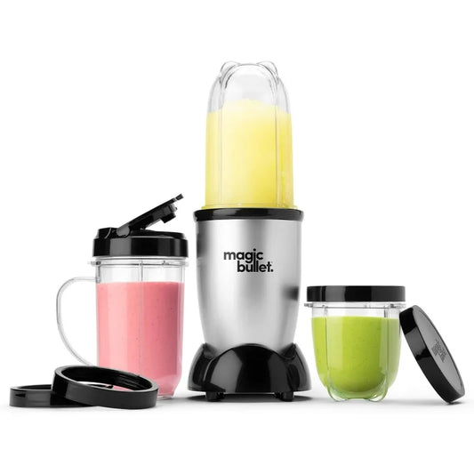 Bullet Blender, Small, Silver, 11 Piece Set