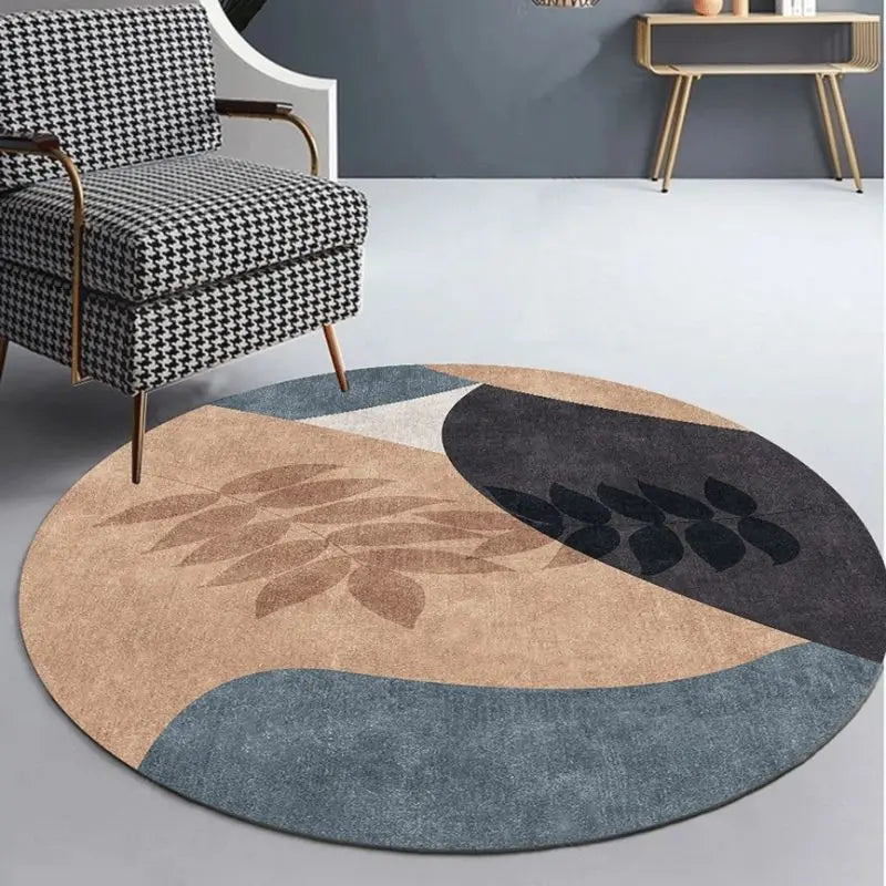 Light  Modern Round Rugs for Bedroom Decor