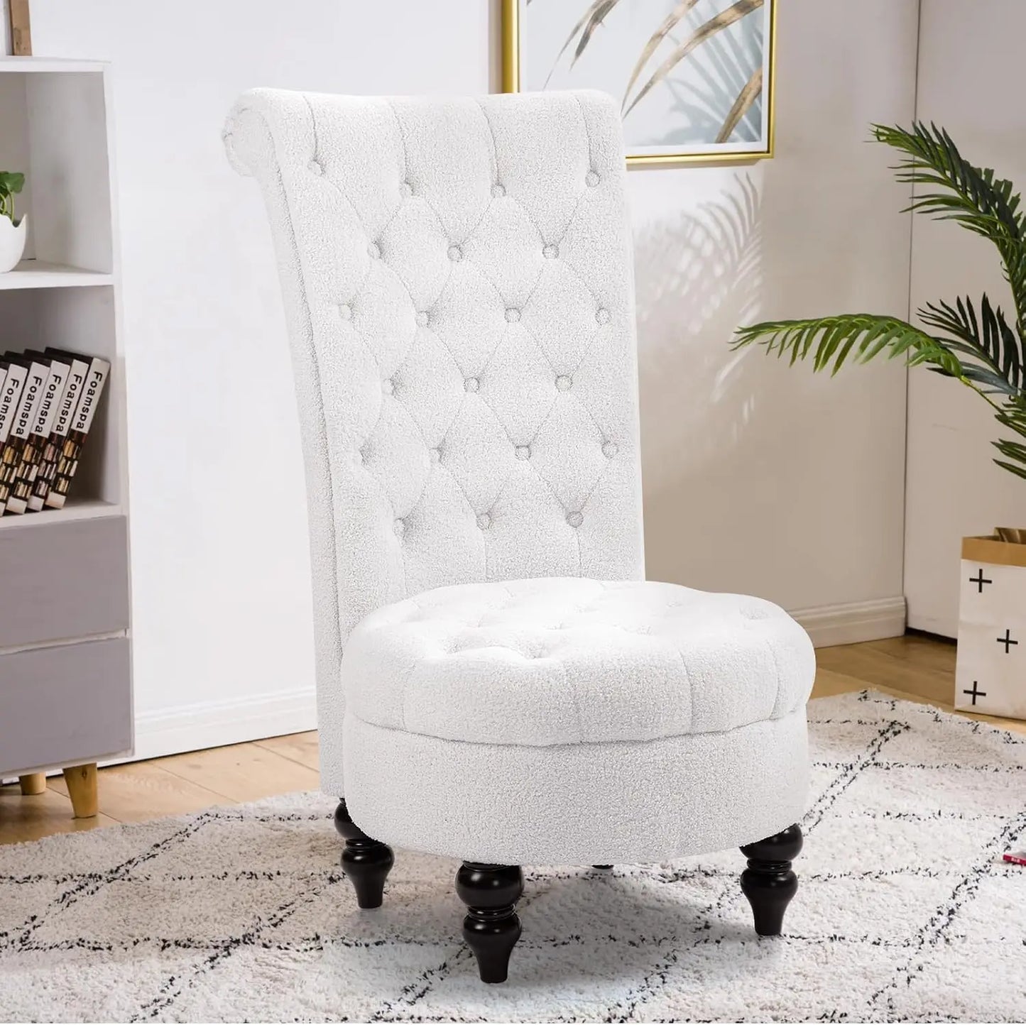High-back Chair set of 2, Armless Accent Chair