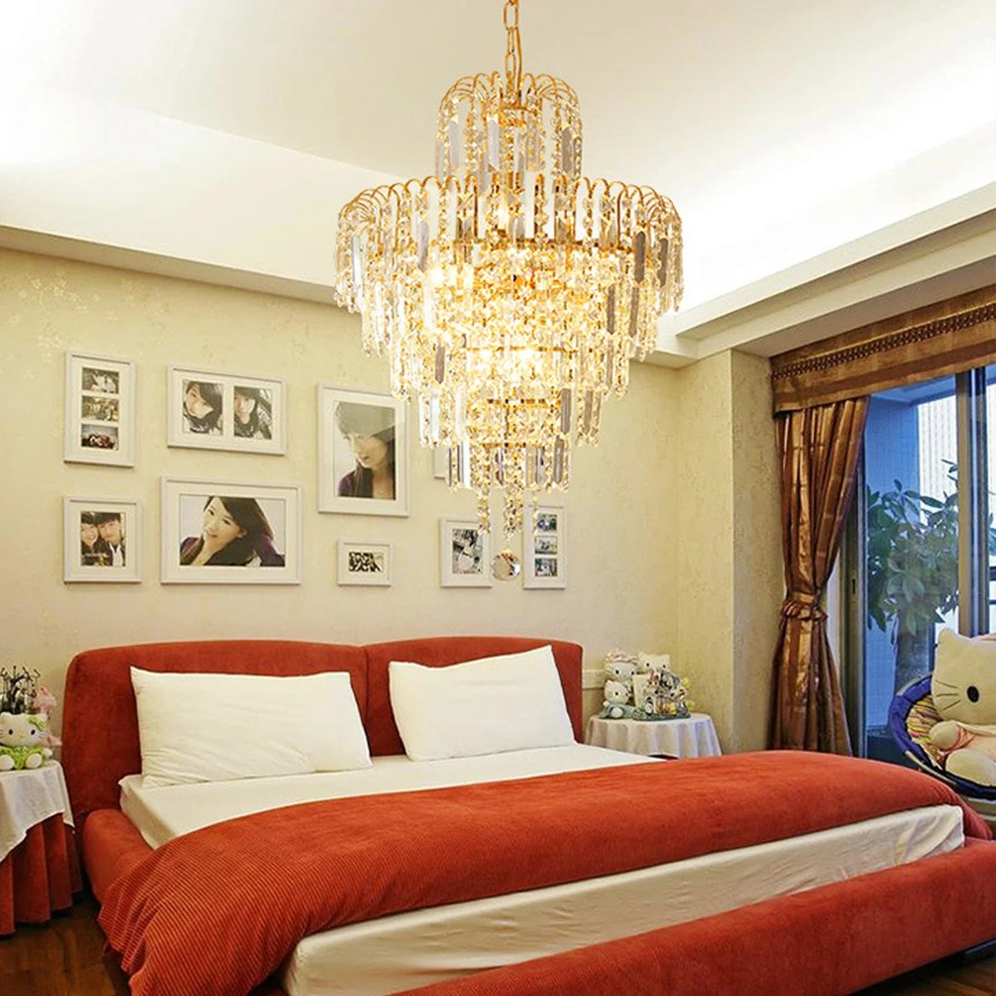 Elegant Crystal Pendant Light Home Decor Chandelier